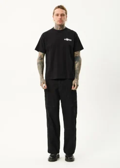 T-Shirts<Afends Spiked - Heavyweight Boxy Tee Black