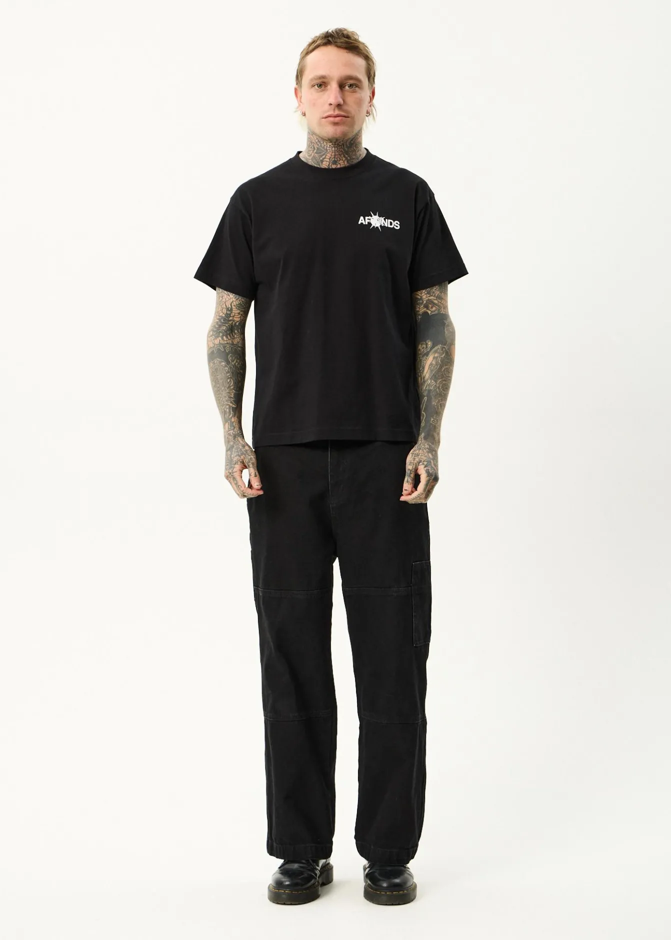 T-Shirts<Afends Spiked - Heavyweight Boxy Tee Black