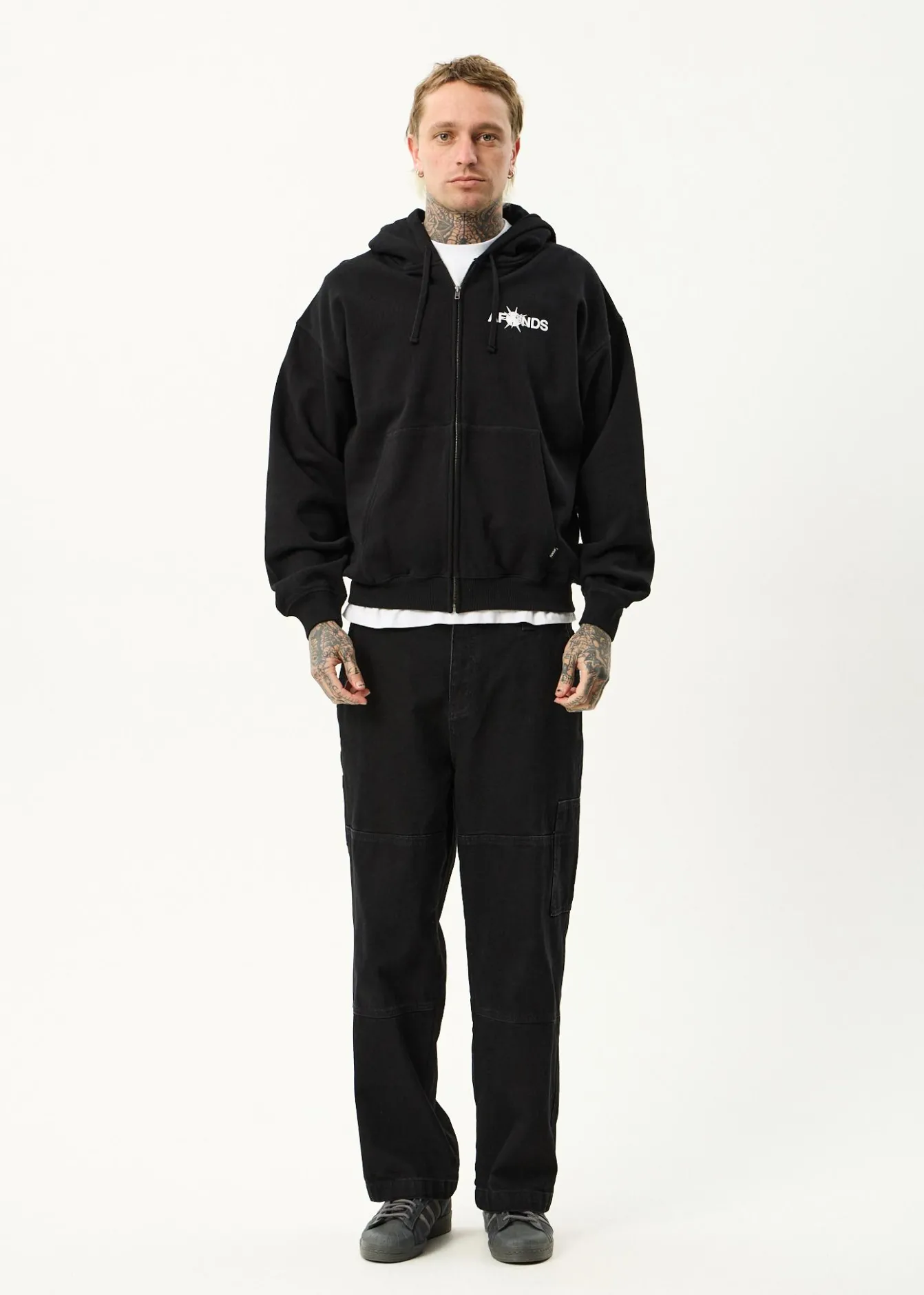 Sweaters & Hoodies<Afends Spiked - Zip Hood Black