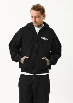 Sweaters & Hoodies<Afends Spiked - Zip Hood Black