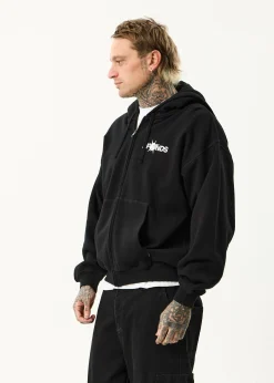 Sweaters & Hoodies<Afends Spiked - Zip Hood Black