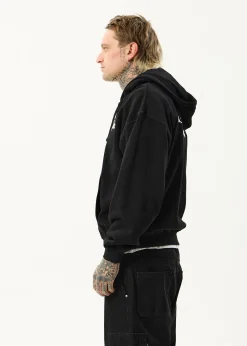 Sweaters & Hoodies<Afends Spiked - Zip Hood Black