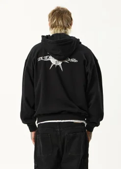 Sweaters & Hoodies<Afends Spiked - Zip Hood Black