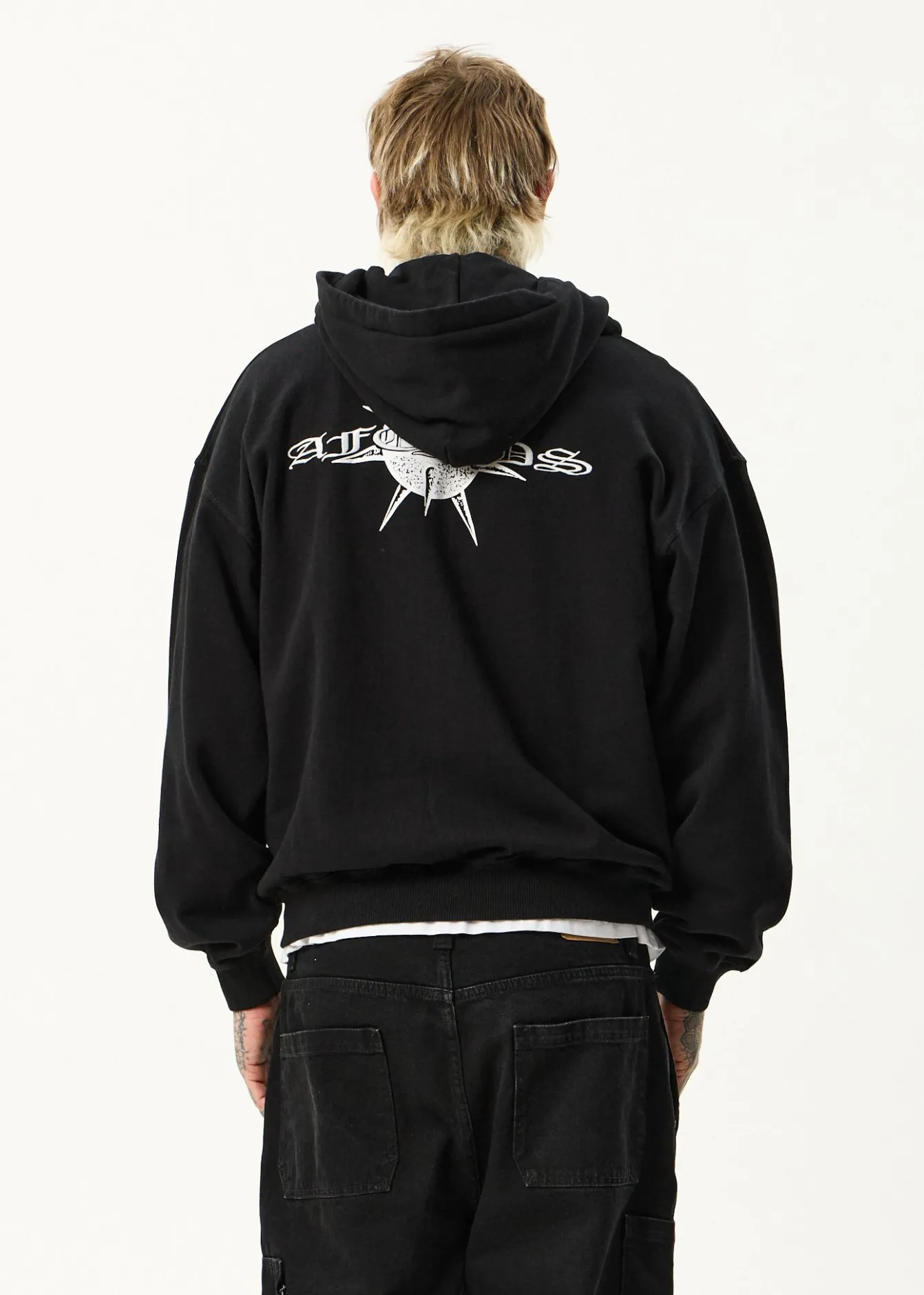 Sweaters & Hoodies<Afends Spiked - Zip Hood Black