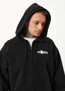 Sweaters & Hoodies<Afends Spiked - Zip Hood Black