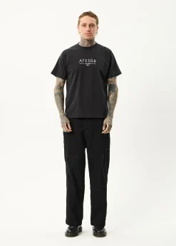 T-Shirts<Afends Spinal - Boxy Tee Stone Black