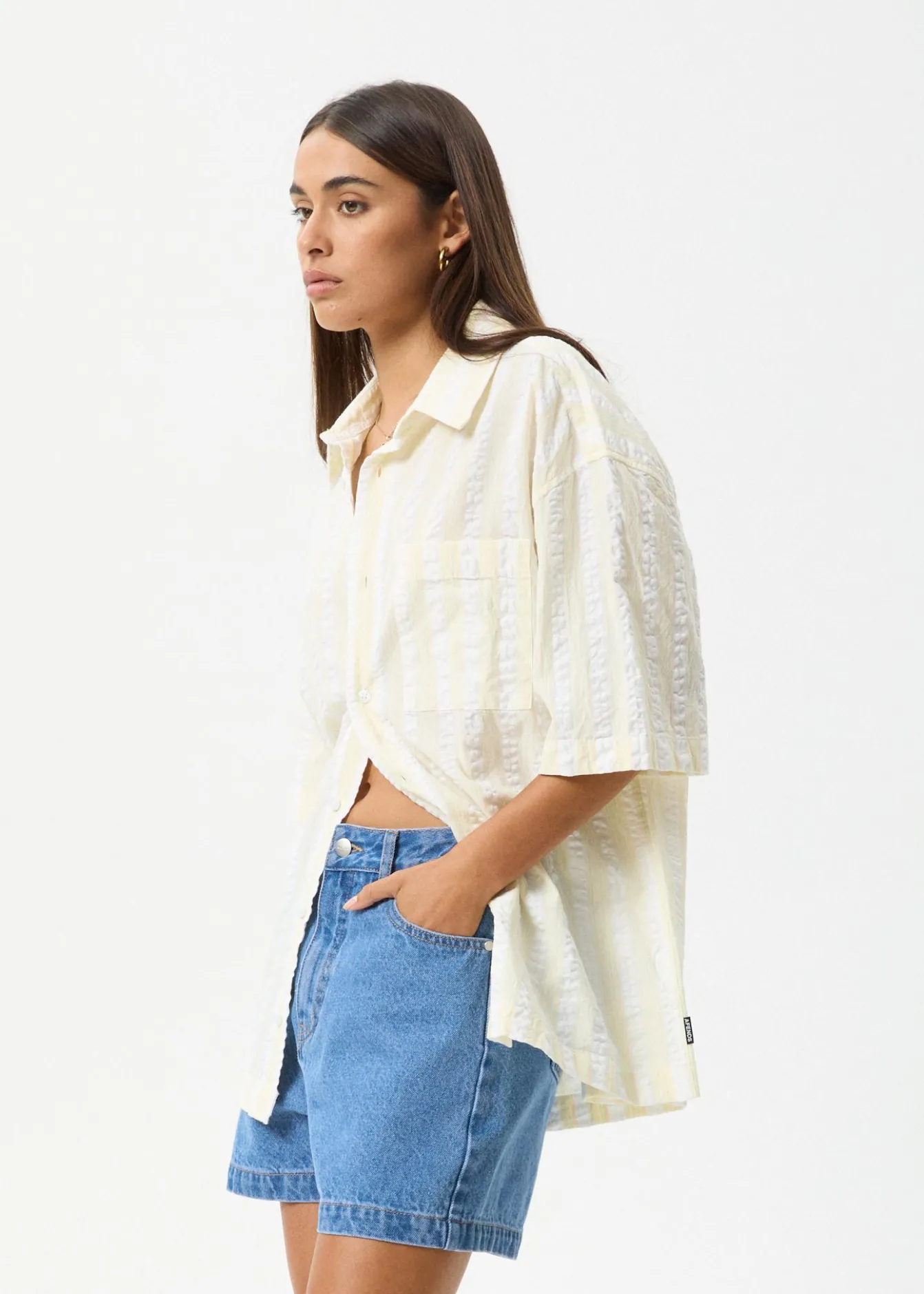 Sets & Co-Ords|Tees & Shirts<Afends Splice - Short Sleeve Shirt White / Lemongrass