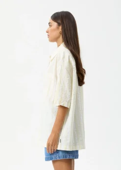 Sets & Co-Ords|Tees & Shirts<Afends Splice - Short Sleeve Shirt White / Lemongrass
