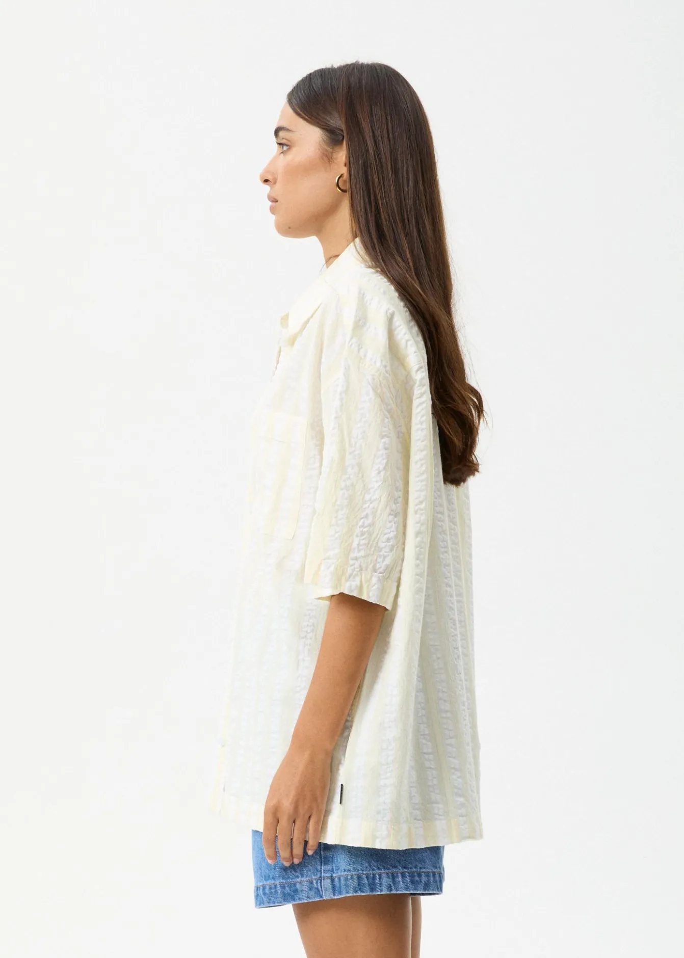 Sets & Co-Ords|Tees & Shirts<Afends Splice - Short Sleeve Shirt White / Lemongrass