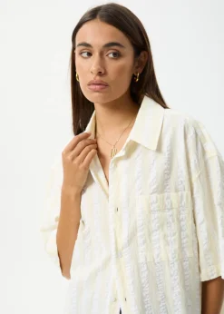 Sets & Co-Ords|Tees & Shirts<Afends Splice - Short Sleeve Shirt White / Lemongrass