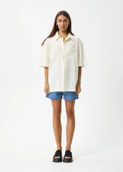 Sets & Co-Ords|Tees & Shirts<Afends Splice - Short Sleeve Shirt White / Lemongrass