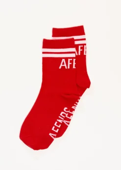 Accessories|Accessories<Afends Split - Socks Two Pack Tomato
