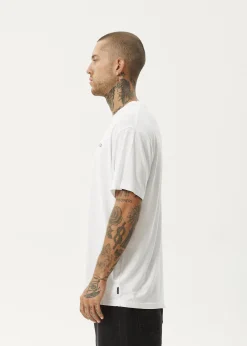 T-Shirts<Afends Staple  - Boxy Tee White / Black