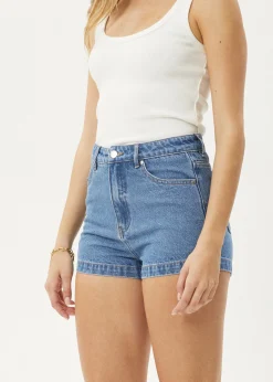 Shorts|Essentials<Afends Studio  - Denim Short Worn Blue