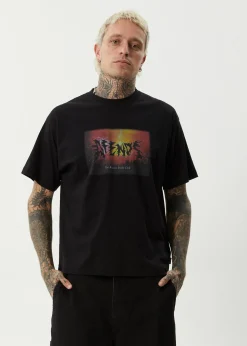 T-Shirts<Afends Study Club  - Boxy Tee Black