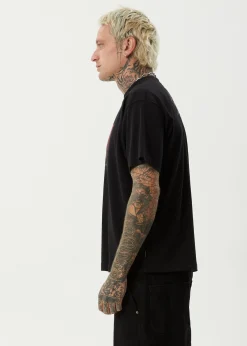 T-Shirts<Afends Study Club  - Boxy Tee Black