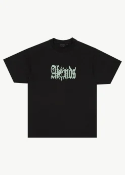 T-Shirts<Afends Sun Bite  - Raglan Boxy Tee Stone Black