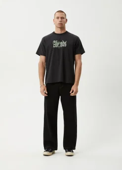T-Shirts<Afends Sun Bite  - Raglan Boxy Tee Stone Black