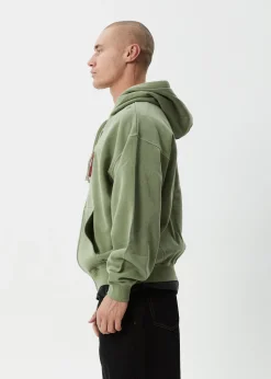 Sweaters & Hoodies<Afends Sun Bite  - Zip Hood Oil Green