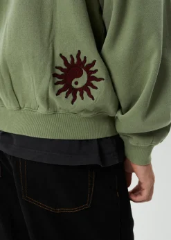 Sweaters & Hoodies<Afends Sun Bite  - Zip Hood Oil Green