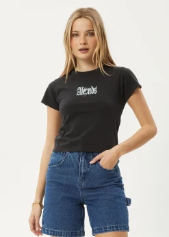 Tees & Shirts<Afends Sunbite - Baby Tee Stone Black