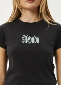 Tees & Shirts<Afends Sunbite  - Baby Tee Stone Black