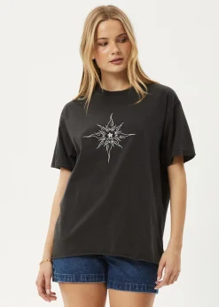 Tees & Shirts<Afends Sunny - Oversized Tee Stone Black