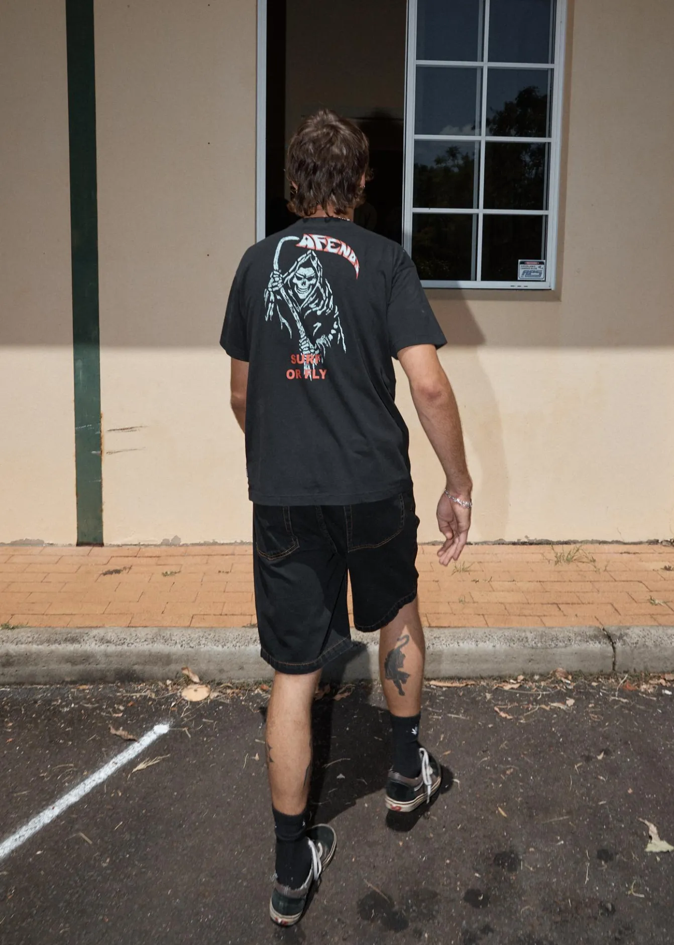 T-Shirts<Afends Surf Or Fly - Boxy Tee Black