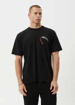 T-Shirts<Afends Surf Or Fly - Boxy Tee Black