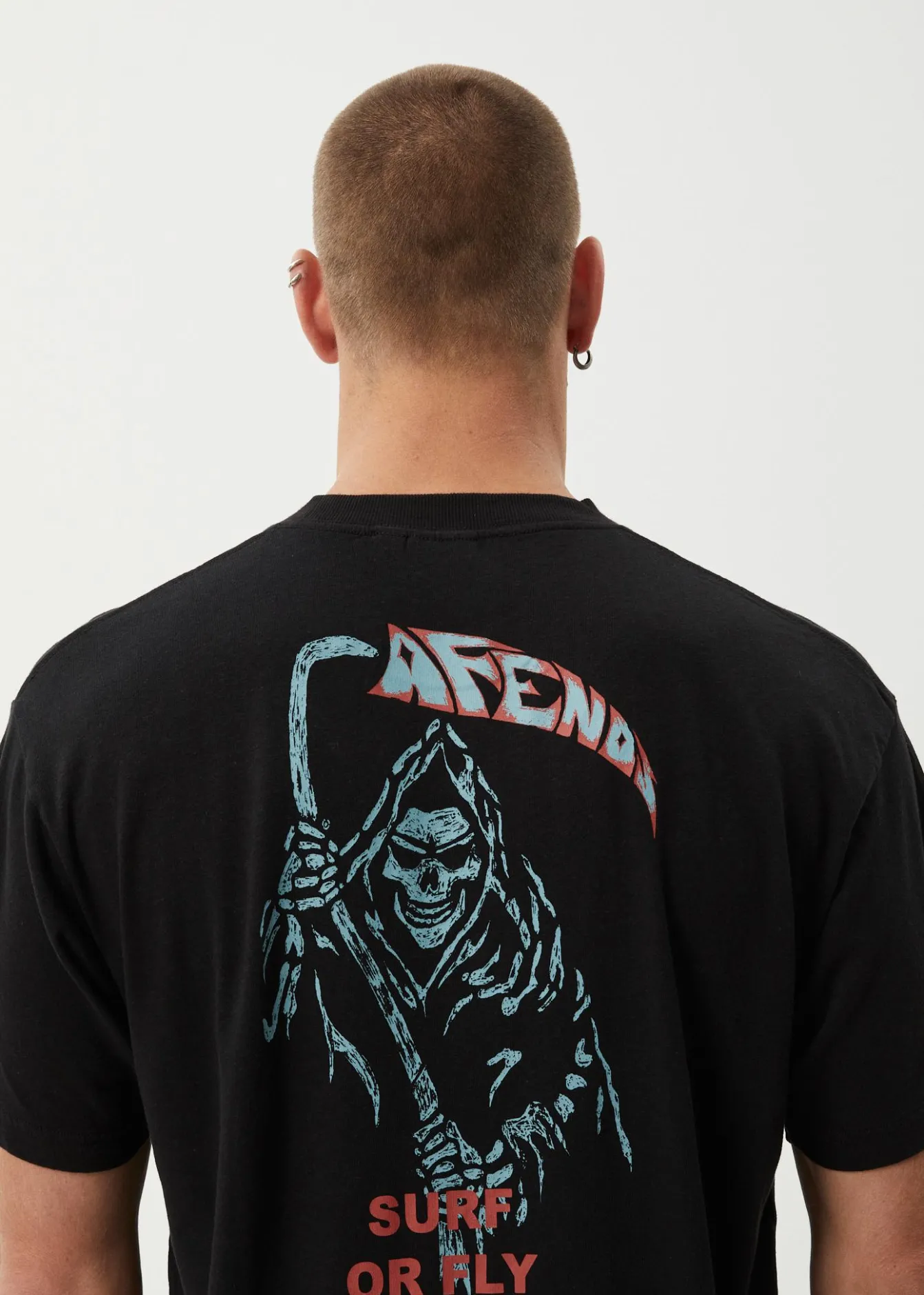 T-Shirts<Afends Surf Or Fly - Boxy Tee Black