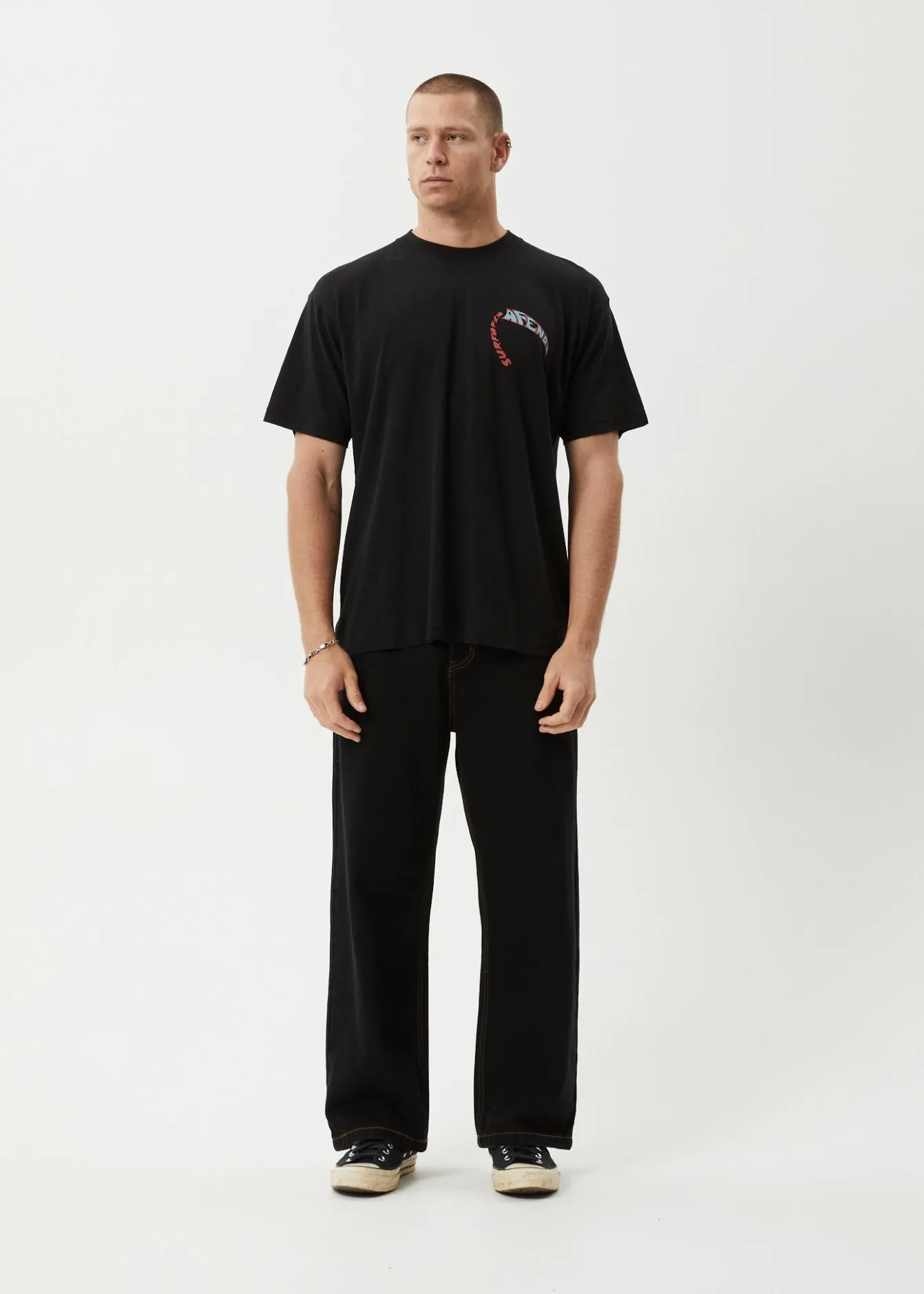T-Shirts<Afends Surf Or Fly - Boxy Tee Black