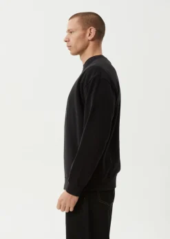 Sweaters & Hoodies<Afends Surf Or Fly - Crew Neck Jumper Black