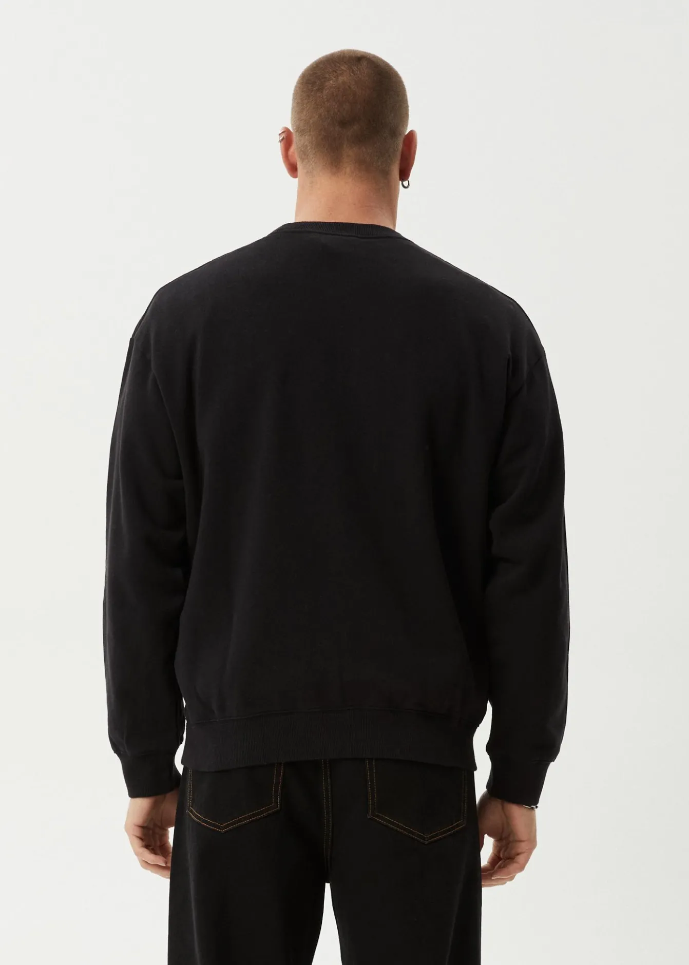 Sweaters & Hoodies<Afends Surf Or Fly - Crew Neck Jumper Black