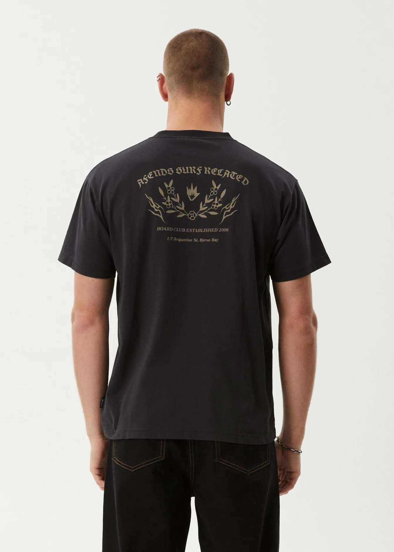 T-Shirts<Afends Surf Related - Boxy Tee Stone Black