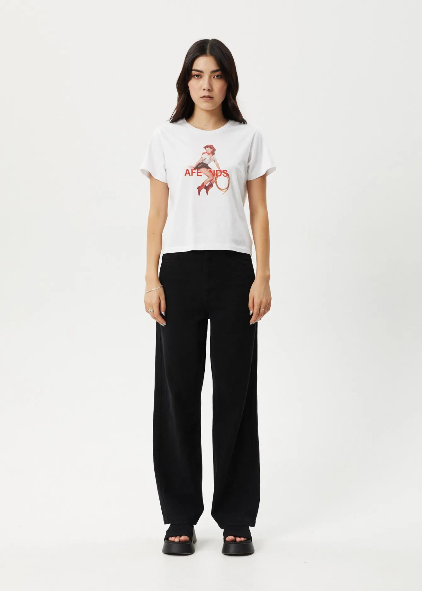 Tees & Shirts<Afends Sweet West - Baby Tee White