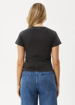 Tees & Shirts<Afends Sweet West - Baby Tee Stone Black