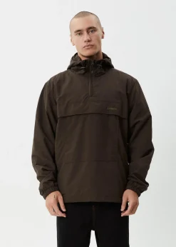 Jackets<Afends System - Water Resistant Spray Anorak Jacket Coffee