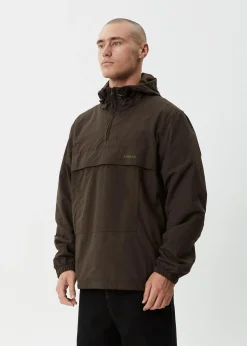 Jackets<Afends System - Water Resistant Spray Anorak Jacket Coffee