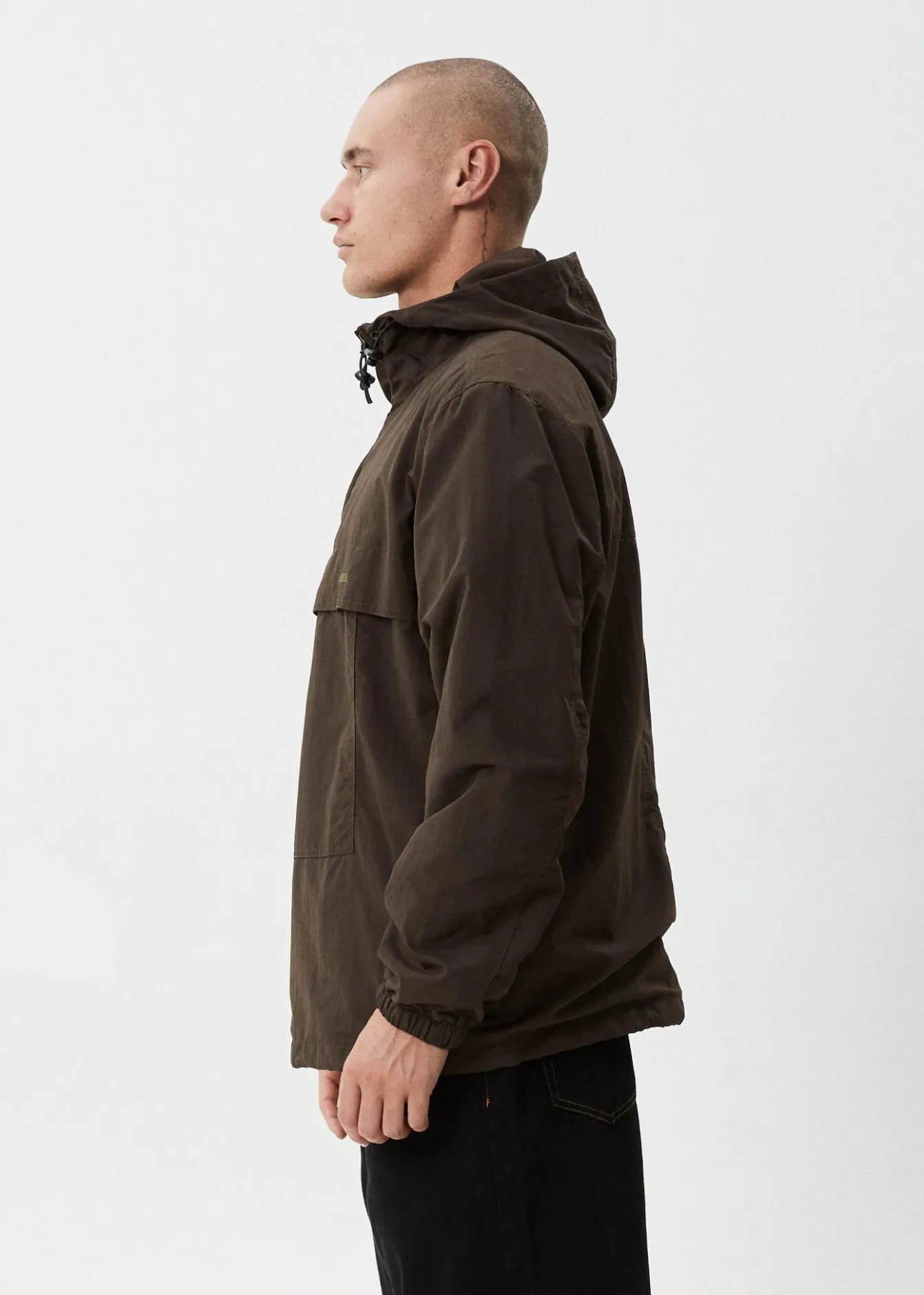 Jackets<Afends System - Water Resistant Spray Anorak Jacket Coffee