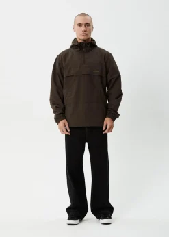 Jackets<Afends System - Water Resistant Spray Anorak Jacket Coffee