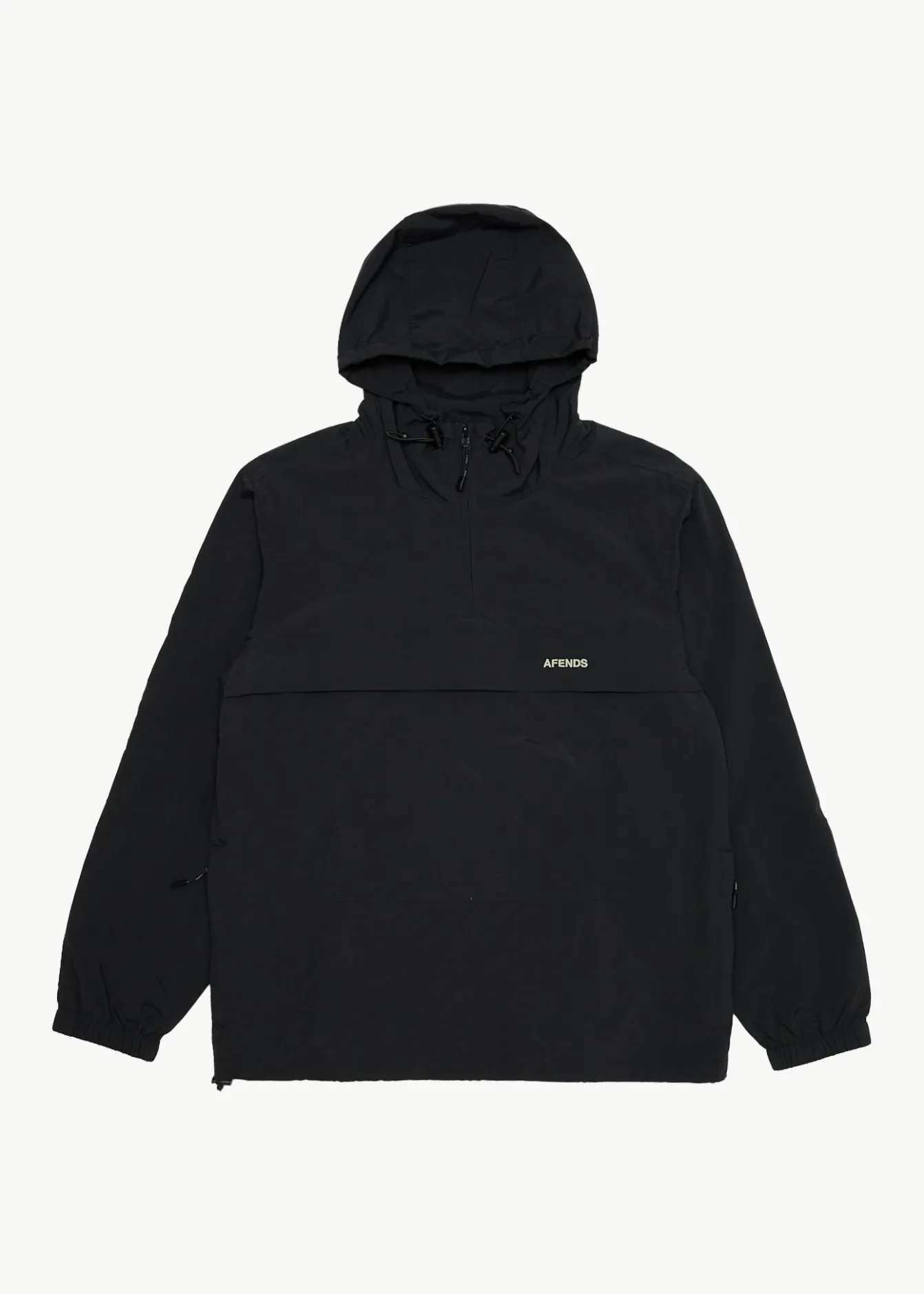 Jackets<Afends System - Water Resistant Spray Anorak Jacket Black