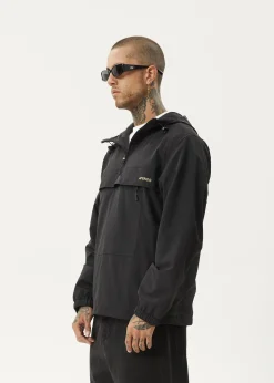 Jackets<Afends System - Water Resistant Spray Anorak Jacket Black