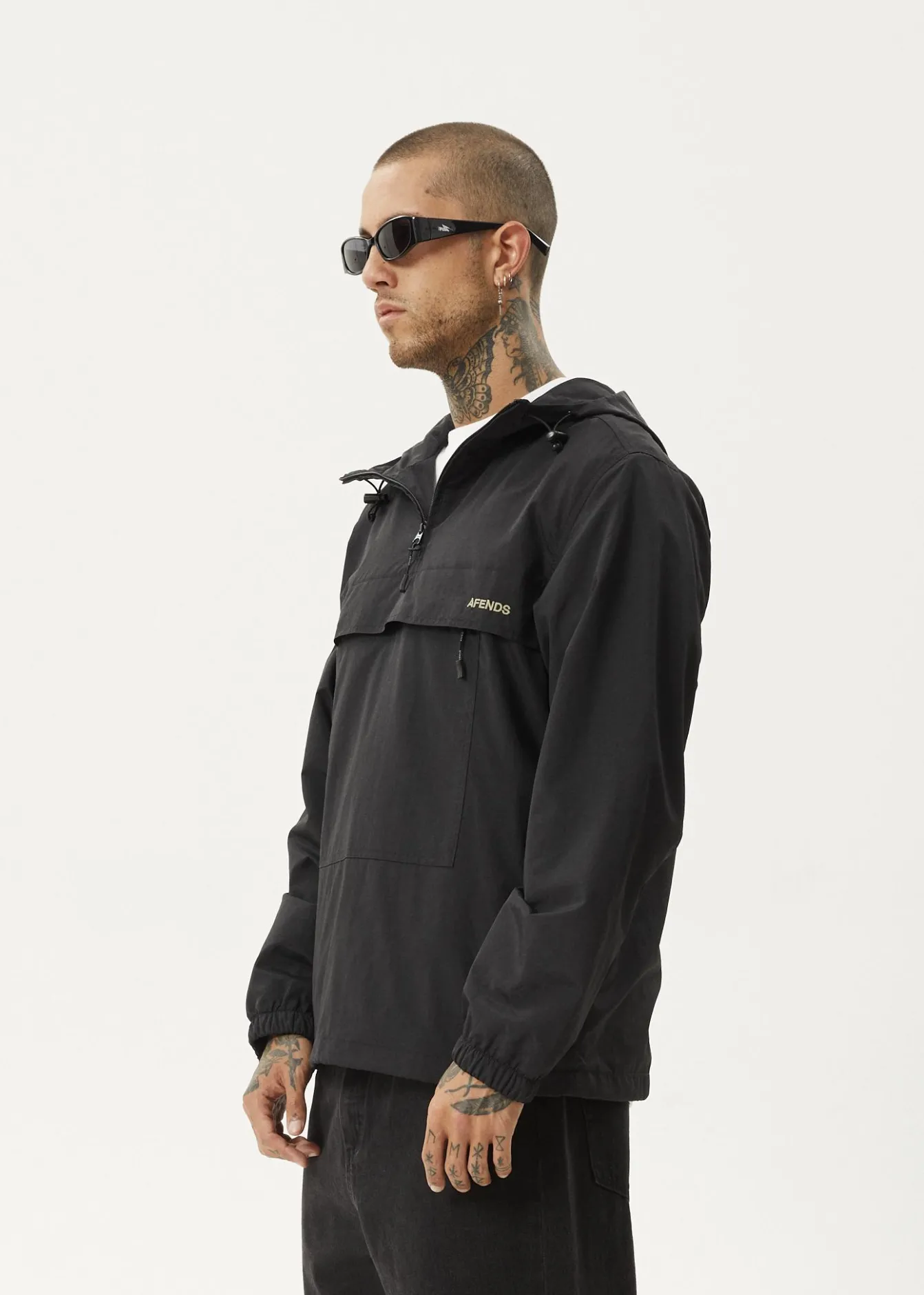 Jackets<Afends System - Water Resistant Spray Anorak Jacket Black