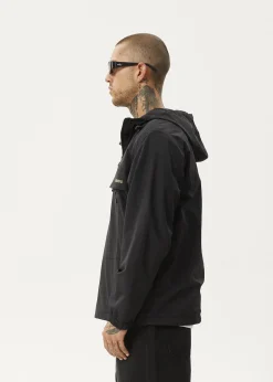 Jackets<Afends System - Water Resistant Spray Anorak Jacket Black