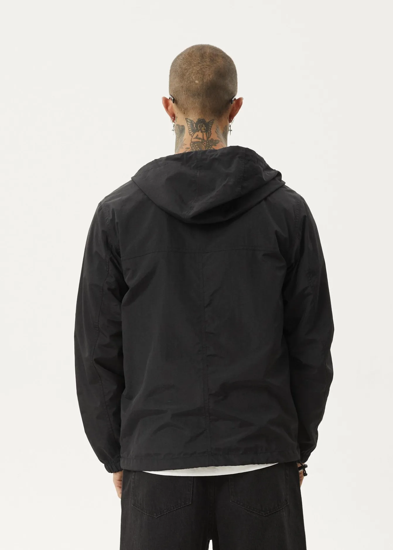 Jackets<Afends System - Water Resistant Spray Anorak Jacket Black