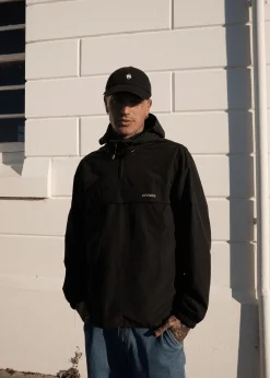 Jackets<Afends System - Water Resistant Spray Anorak Jacket Black