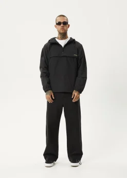 Jackets<Afends System - Water Resistant Spray Anorak Jacket Black