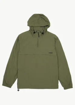 Jackets<Afends System  - Water Resistant Spray Anorak Jacket Military