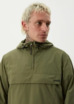Jackets<Afends System  - Water Resistant Spray Anorak Jacket Military