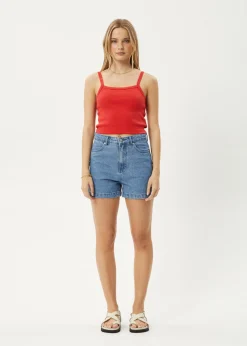 Sleeveless|Essentials<Afends Taylor  - Rib Singlet Tomato
